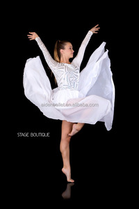 Allure blanco silver sequin vestido de vals lírico lento del grifo moderno traje de la danza - Product Image 2