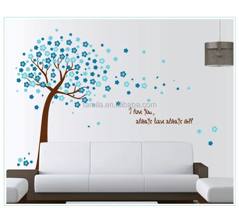 Sakura Tree Flower Home Decoration Wall Decals for Living Room Decorative Wall Sticker