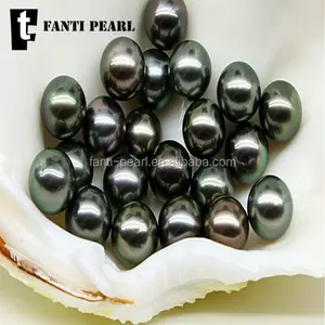 Tahitian South Sea loose pearl jewelry wholesale 11-12mm AAA peacock green color