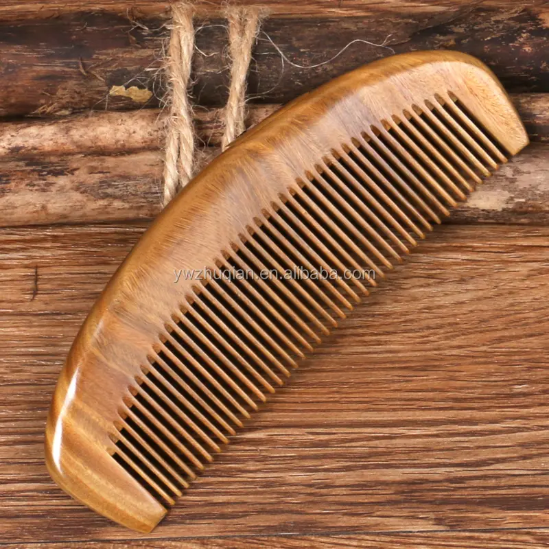 Высококачественная деревянная расческа для бороды из сандалового дерева