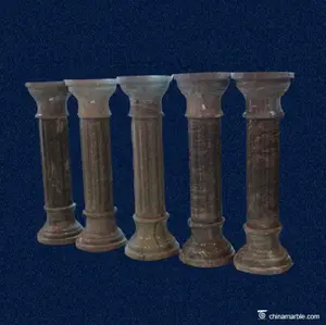 small decorative marble pillar/round stone column/stone gate pillars design