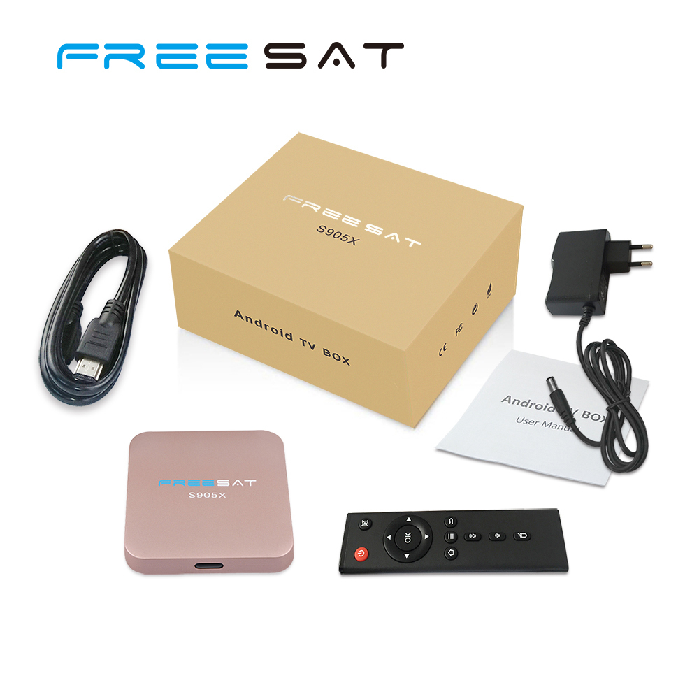 Amlogic Freesat S905X Firmware Android 6.0 Smart TV Box 2 GB Ram 16 GB Rom Soporte Canales Árabes