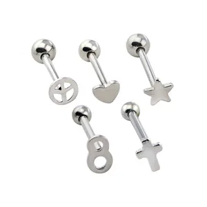 Factory wholesale body piercing free sample custom different shaped tongue ring