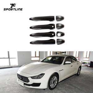 Seco de fibra de carbono Exterior adornos cubierta de la manija de la puerta para <span class=keywords><strong>Maserati</strong></span> Ghibli <span class=keywords><strong>Quattroporte</strong></span> <span class=keywords><strong>GTS</strong></span> Levante 13-19 - Product Image 1