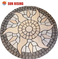 Moules en granit naturel pour Patio, forme circulaire, avec jet d'eau, mosaïque