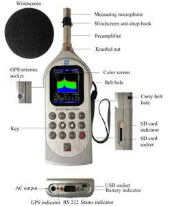 Portable Frequency <strong>Spectrum</strong> <strong>Analyzer</strong> AWA6228+ Measurement Device for Environmental and Mechanical Noise Monitor 20-142dB Class 1