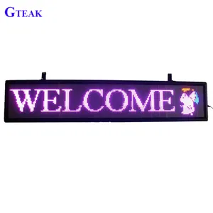 programmable digital car signs led screen white/yellow/red/green color