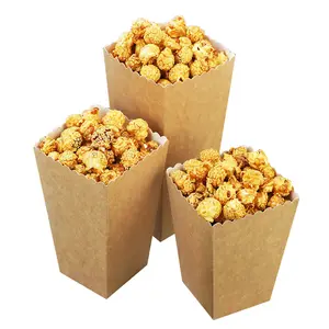 Cina pabrik makanan kemasan box high grade daur ulang kemasan kotak hardcover kustom cetak popcorn popcorn grosir