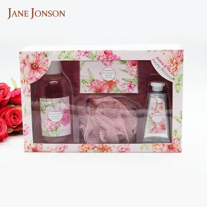 Vente en gros d'élégance naturelle aromatique pour la maison spa bain corps coffret cadeau avec éponge bouffante pour le bain - Product Image 1