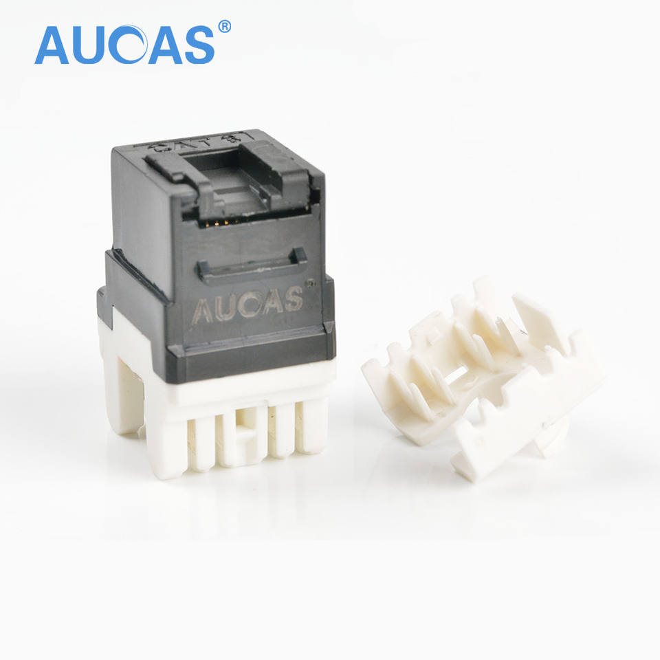 Network CCable connector RJ45 Cat6 utp female keystone jack with anti ...