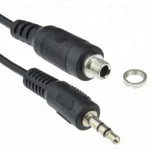 3.5mm TRS Male to Female Panel Mount 3.5mm Stereo audio aux Extension Cable