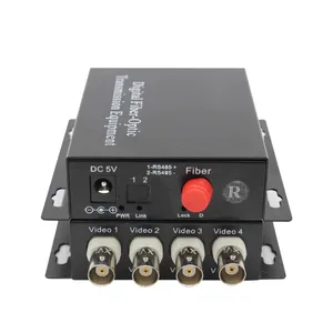 Giá Thấp Sợi Quang Kỹ Thuật Số CCTV Video Converter 4 Cổng Kỹ Thuật Số CCTV Chuyển Đổi Xoắn Đôi Sợi Quang Thu Phát Video