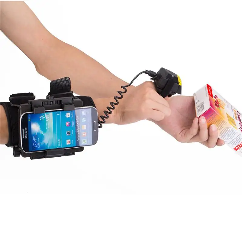 Fabrik preis WT02 tragbare pda barcode scanner,android handgelenk armband daten terminal