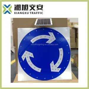 Perennial exported circular solar led flashing traffic arrow warning sign