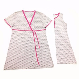 Donne di Marca di modo di stampa o collo del manicotto del bicchierino sveglio delle ragazze vestito da notte nighty sonno vestaglia - Product Image 6