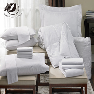 Ropa de cama de algodón egipcio 100%, juego de ropa de cama de Hotel, blanca, barata, 400 hilos - Product Image 1