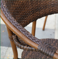Chaise de bistrot empilable Uplion en aluminium pour jardin et balcon, résistante, pour extérieur, café, salle à manger, patio, en rotin
