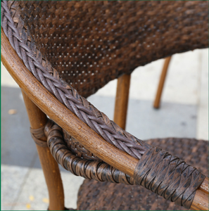 Uplion istifleme bahçe balkon alüminyum sandalye dayanıklı <span class=keywords><strong>Bistro</strong></span> açık Cafe yemek sandalyesi veranda <span class=keywords><strong>Rattan</strong></span> sandalye - Product Image 5