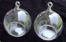 แขวนแก้ว Terrarium Orb ปกไมโครภูมิทัศน์งานฝีมือที่กำหนดเองแก้ว - Product Image 5