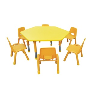 Chất Lượng Cao Mẫu Giáo Nhựa Bảng Và Ghế Đặt Trẻ Em Trăng Phong Cách Bàn Và Ghế Đồ Nội Thất Trường Học Đặt Để Bán - Product Image 5