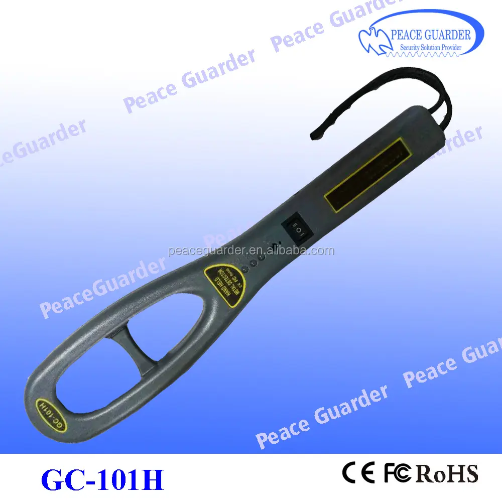 Yüksek hassasiyetli el metal dedektörü vücut tarayıcı GC-101H