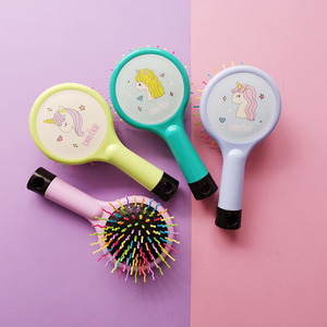 Cepillo de pelo para bebé, masajeador de cabeza de arco iris, peine para niños, cepillo de pelo para niñas, cepillo Antiestático de baño, peine de princesa - Product Image 2