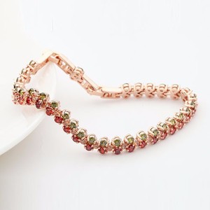 Teemi 2015 nuevo oro de Rose plateado clásico Roma 3Row Multi Cubic pulsera circón pavimentada Mujeres Moda Nupcial joyería - Product Image 4