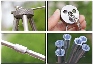 Nueva <span class=keywords><strong>Camping</strong></span> Campfire Trípode Trípode Portátil Hanging Pot Cocinar Picnic Al Aire Libre Parrilla de Pie - Product Image 6