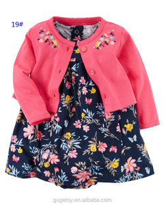 12.2 estilo encantador 2 unids mono del bebé que arropan La Rebeca vestido del bebé 100% algodón ropa de los cabritos sets - Product Image 4