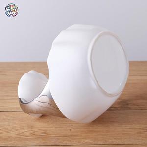 الأبيض والفضي صديقة للبيئة الفاخرة صينية طبق فاكهة طبق مزخرف ذات جودة عالية - Product Image 5