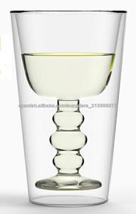 hecho a mano transparente de vidrio de borosilicato de pared doble taza popular en estados unidos y del reino unido - Product Image 1