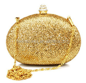 Paillettes dorées tissus nacre embrayages - Product Image 1