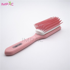 Brosse <span class=keywords><strong>Denman</strong></span> unique en cheveux humains, toucher doux, droite, rose, plastique, 9 rangées - Product Image 6