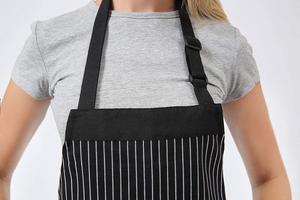 Tablier en coton biologique sergé pas cher en gros pour l'impression personnalisée de cuisinier - Product Image 3