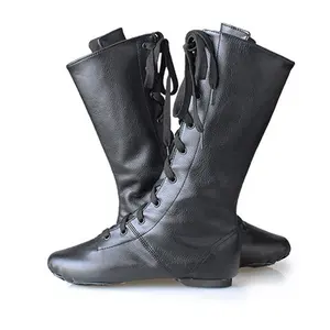Modern Leather Jazz Boots Women Latin Dance Boots Soft Leather Boots For Men