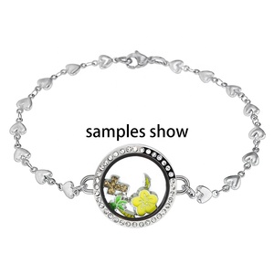 Đồ trang sức thời trang thép không gỉ Xoắn Vít Đóng cửa stonebracelet thủy tinh nổi mề đay sống Bộ nhớ đặt nổi sống quyến rũ - Product Image 2