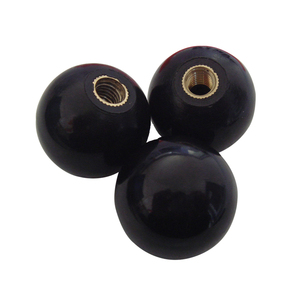 Kenop bola bulat standar M5 M6 M8 kenop bola Bakelite benang merah hitam - Product Image 2