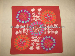 Funda de cojín de algodón indio moderno hecho a mano, diseño de retales de punto, almohadas ecológicas personalizables impresas para hotel en casa - Product Image 2