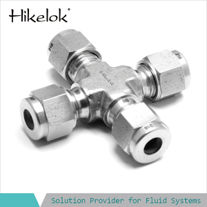Raccords à compression de <span class=keywords><strong>type</strong></span> Swagelok, connecteur à double ferrule pour tube OD, raccord en T pour lignes d'instruments haute pression - Product Image 5