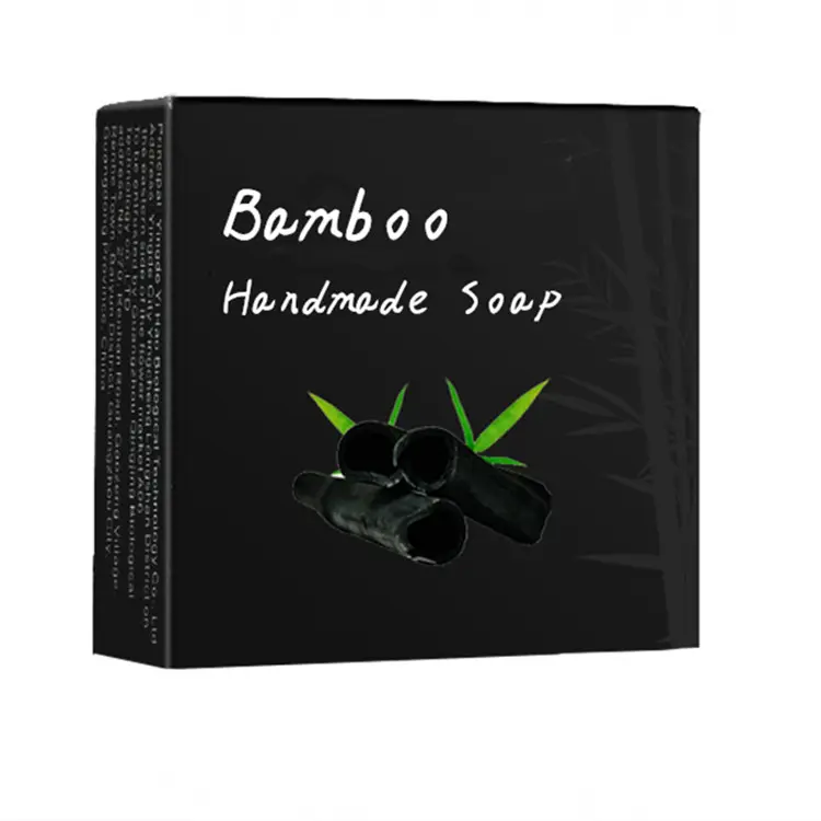 Bamboo charcoal handmade soap Treatment skin care natural Skin whitening soap deep cleansing oil-control face hair care Bath