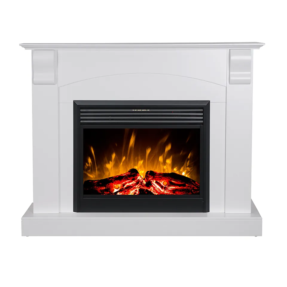 Decorative insert electric fireplace room heater with mantel