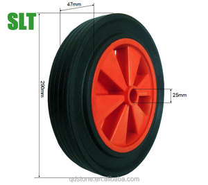 Roues de chariot solides de 11 pouces Roues en caoutchouc de 11 pouces Roues en caoutchouc de <span class=keywords><strong>300mm</strong></span> avec jante en plastique - Product Image 1