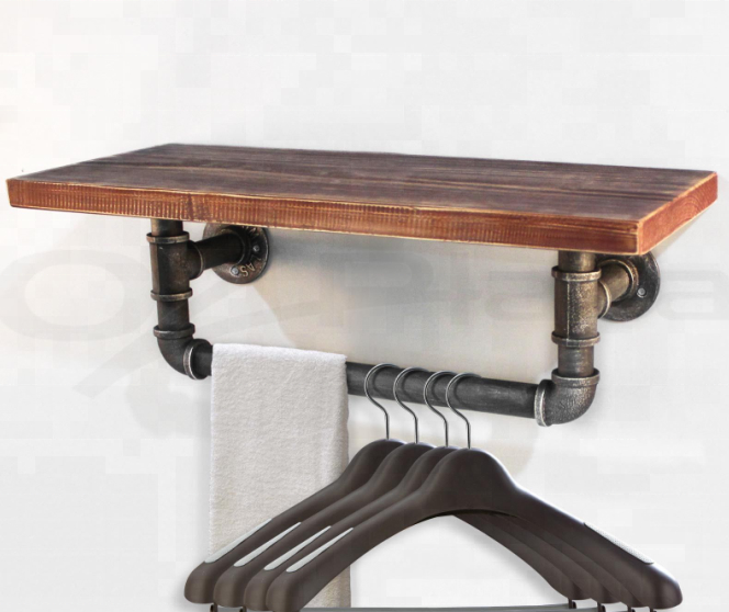 Промышленный винтажный настенный металлический каркас деревянные стеллажи декоративные настенные полки