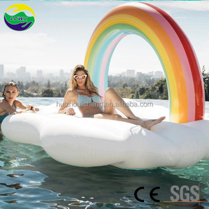 Gold Supplier <span class=keywords><strong>rainbow</strong></span> cloud 6 person giant Inflatable Water floating <span class=keywords><strong>island</strong></span> swimming pool inflatable float - Product Image 2