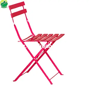 Cadeira dobrável de metal para móveis de jardim