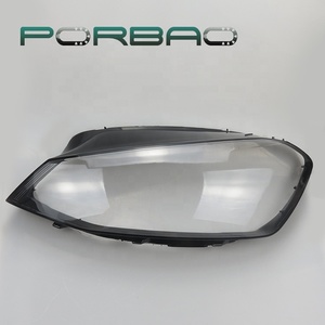 PORBAO per <span class=keywords><strong>Golf7</strong></span> 2014-2017 Copri Faro in Vetro Bicolore Parte Auto Bordo Nero Coperture Trasparenti per Fari - Product Image 2