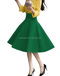<span class=keywords><strong>Jupe</strong></span> évasée à taille haute et plissée pour femmes, tenue élégante, longueur au genou, verte, noire et <span class=keywords><strong>blanche</strong></span>, vente en gros, nouvelle collection 2020 - Product Image 5