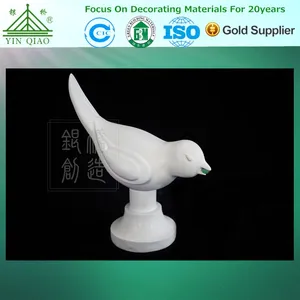 YinQiao لينة زينة الفني الجبس تمثال للزينة الأبيض الطيور زعامة
