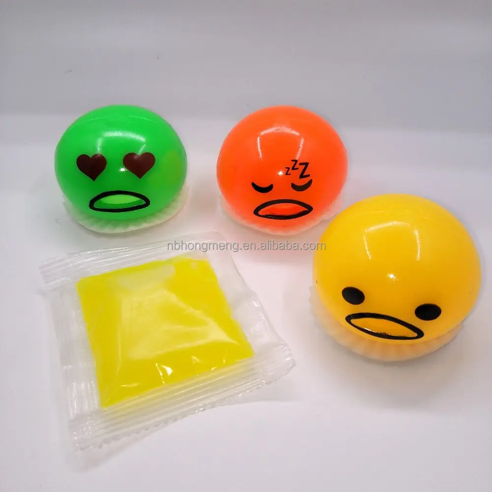 Cute Pressure Release Vomit Egg Surprise Vomiting Jokes Promotion Gifts Kid Educational Toys