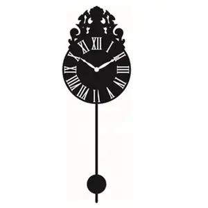 Silhouette stile barocco cassa in acciaio orologio a pendolo da parete